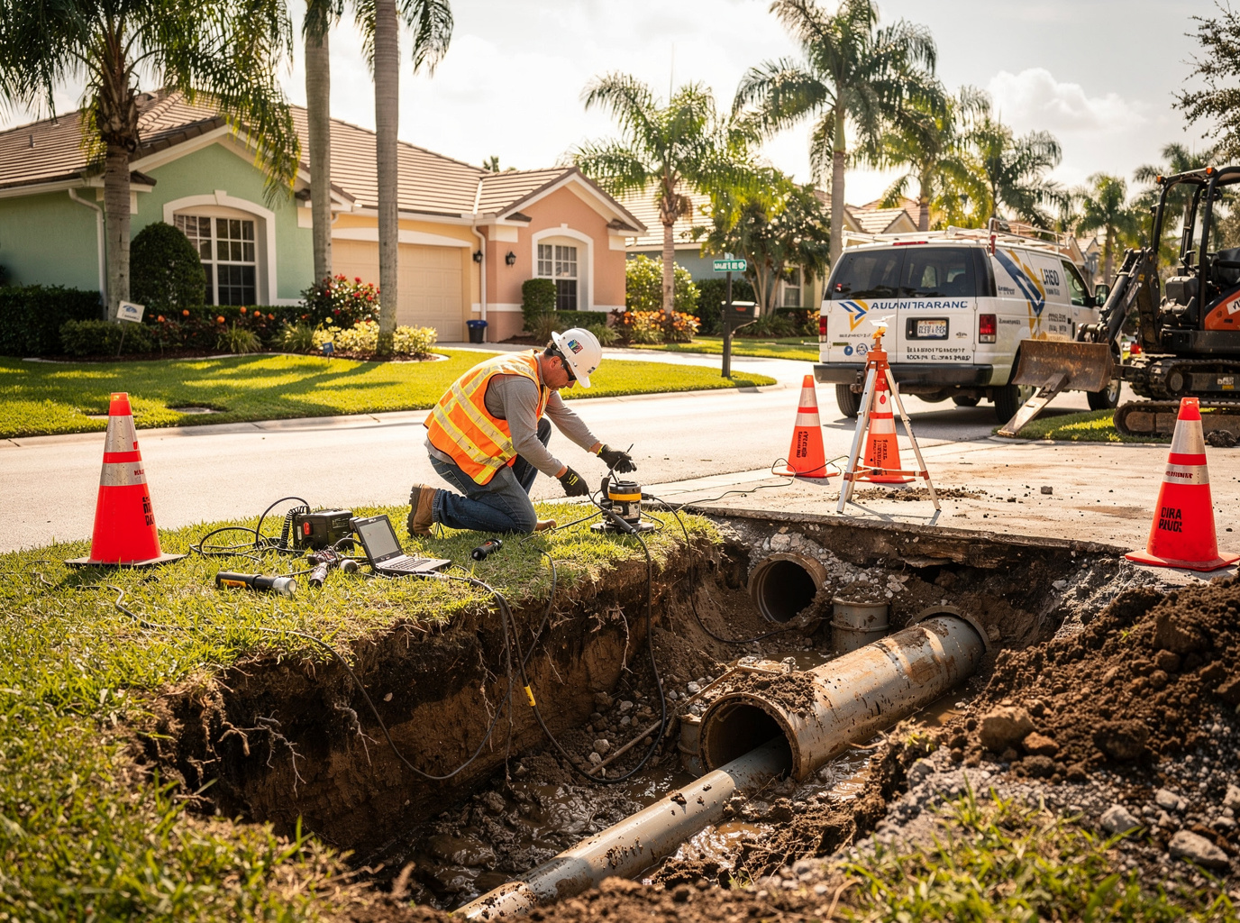 Collapsed Sewer Line in Coconut Creek